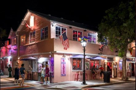 Key West's 801 Bourbon Bar at Night